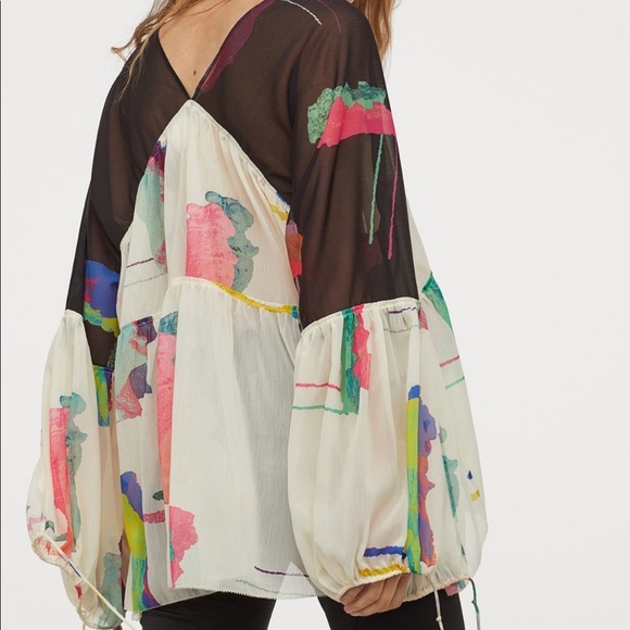 H&M Wide-Cut Chiffon Blouse - Picture 7 of 8